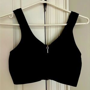 Black zipper bra
